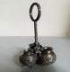 Ancien Salerons Argent Massif Chine Silver Chinese Export Salt Condiment Set