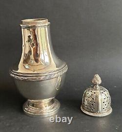 Ancien sucrier argent massif sterling silver orfèvre L. Lapar décor ruban XIXème