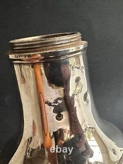 Ancien sucrier argent massif sterling silver orfèvre L. Lapar décor ruban XIXème