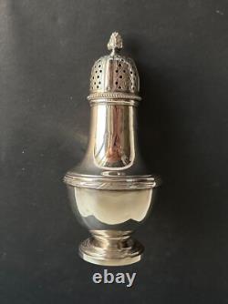 Ancien sucrier argent massif sterling silver orfèvre L. Lapar décor ruban XIXème