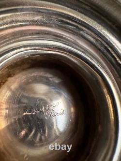 Ancien sucrier argent massif sterling silver orfèvre L. Lapar décor ruban XIXème