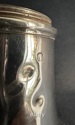 Ancien sucrier argent massif sterling silver orfèvre L. Lapar décor ruban XIXème