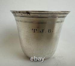 Ancien timbale de chasse curon argent massif sterling silver fermiers généraux