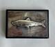 Ancien Troph&eacute;e De P&ecirc;che Sculpture Poisson Argent Massif Sterling Silver 800