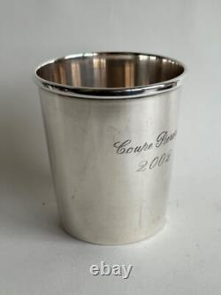 Ancien trophée timbale argent massif sterling silver coupe Pierard 2002 golf