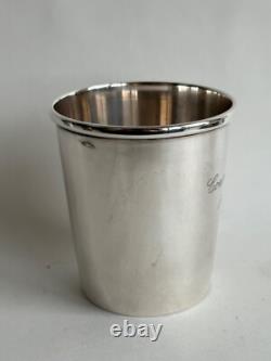 Ancien trophée timbale argent massif sterling silver coupe Pierard 2002 golf