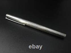 Ancien vintage stylo ST Dupont en argent massif plume or 18k dans son écrin