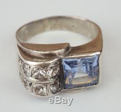 Ancienne Bague Argent Massif 800 Taille 56 Antique Sterling Silver Ring Silber