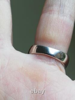 Ancienne Bague En Argent Massif Silver Ring 925 Grena Alliance Anneaux Créateur