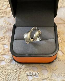 Ancienne Bague Moderniste Argent Massif Scandinave