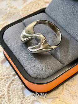 Ancienne Bague Moderniste Argent Massif Scandinave