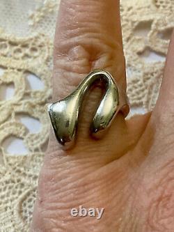 Ancienne Bague Moderniste Argent Massif Scandinave