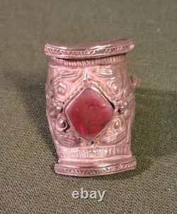 Ancienne Bague Selle en Argent Tibet Ethnique