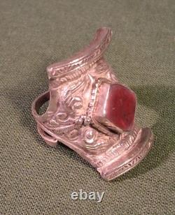 Ancienne Bague Selle en Argent Tibet Ethnique
