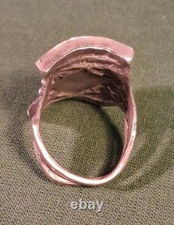 Ancienne Bague Selle en Argent Tibet Ethnique