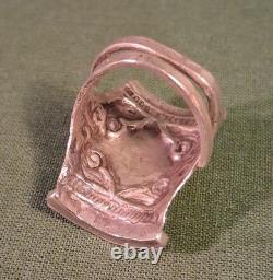 Ancienne Bague Selle en Argent Tibet Ethnique