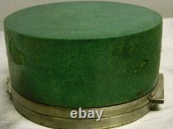 Ancienne Boite Arent Massif Galuchat Diorama Fixe Sous Verre Coffret