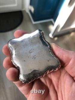 Ancienne Boite Pilules Argent Massif XVIIIème Hanau 66,4g Scène galante