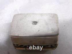 Ancienne Boite Vinaigrette Grillon Coffret Argent Massif Silver Box