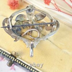 Ancienne Broche / Coulisseau de Sautoir Art Nouveau Argent (Réf. 00002-02464)