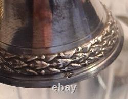 Ancienne Carafe Cristal En Argent Massif Avec 3 Verres cristal