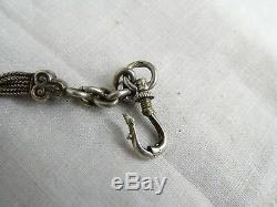 Ancienne Chaine De Montre A Gousset Argent Massif Pocket Watch Chain Silver