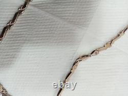 Ancienne Collier En Argent Massif Rhodié 925