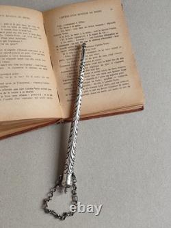 Ancienne Main de lecture Yad Torah en Argent massif à déco estampé 37,5g