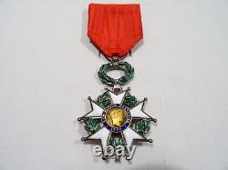 Ancienne Medaille Legion Honneur Et Patrie Rf 1870 Argent Massif Emaux