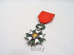 Ancienne Medaille Legion Honneur Et Patrie Rf 1870 Argent Massif Emaux