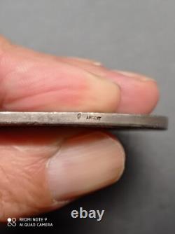 Ancienne Médaille syndicat industrie en argent massif signée ch. Pillet 115 Gr