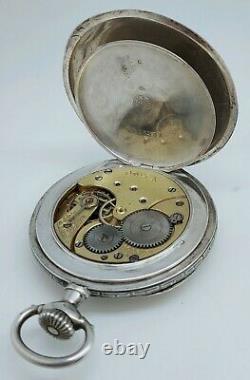 Ancienne Montre Gousset Argent Niéllé Oméga À Réviser Numéroté Old Pocket Watch