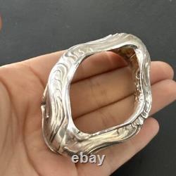 Ancienne Paire De Salerons Salière Poivrière En Argent Massif Art Nouveau 1900