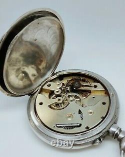 Ancienne Rare Montre Gousset Complications 1890 À Réviser S. G. D. G Old Watch