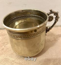 Ancienne Timbale de Baptême 19ème Massif Poinçon Minerve 950/1000