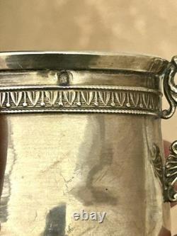 Ancienne Timbale de Baptême 19ème Massif Poinçon Minerve 950/1000