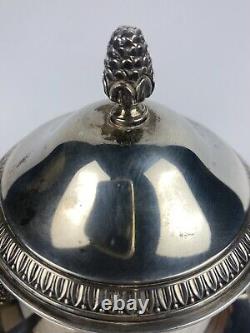 Ancienne Verseuse Style Empire Argent Massif Minerve