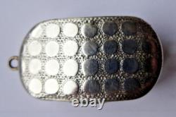 Ancienne Vinaigrette Argent Massif-vermeil Pendentif- XIX