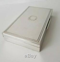 Ancienne boite à cigare coffret argent massif Old cigar box in sterling silver