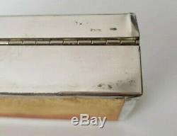Ancienne boite à cigare coffret argent massif Old cigar box in sterling silver