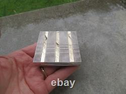 Ancienne boite carré en argent massif et vermeil 101 gr