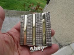 Ancienne boite carré en argent massif et vermeil 101 gr