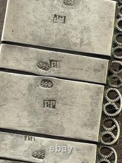 Ancienne ceinture en argent massif Russe orientale 586 gr époque fin XIX siècle