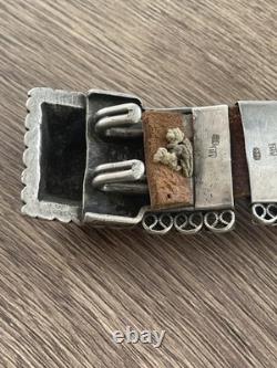 Ancienne ceinture en argent massif Russe orientale 586 gr époque fin XIX siècle