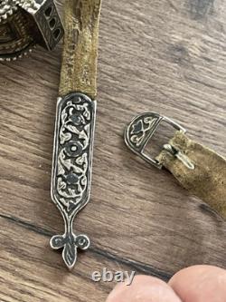 Ancienne ceinture en argent massif Russe orientale 783 gr époque fin XIX siècle