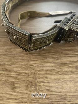 Ancienne ceinture en argent massif Russe orientale 783 gr époque fin XIX siècle