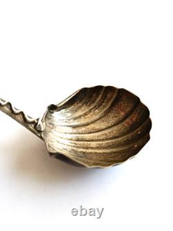 Ancienne cuillère en argent décor putto coquille tete femme Style baroque silver