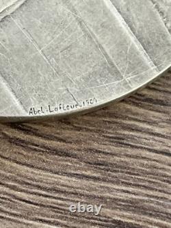 Ancienne médaille argent massif par Abel Lafleur propriétés immobilières Paris