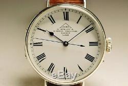 Ancienne montre DENT 35mm ARGENT 1900 RARE CENTER SECONDS vintage SILVER watch