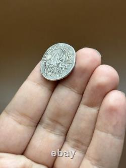 Ancienne pièce de monnaie tétradrachme en argent massif Eucratides I vers 171